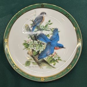 Bluebirds Collector Plate by Danbury Mint
